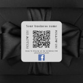Firmenname grau qr Code Facebook Quadratischer Aufkleber