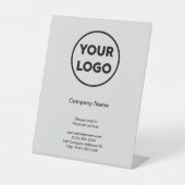 Firmenname Grauer Werbeshop Sockelschild (Vorderseite)