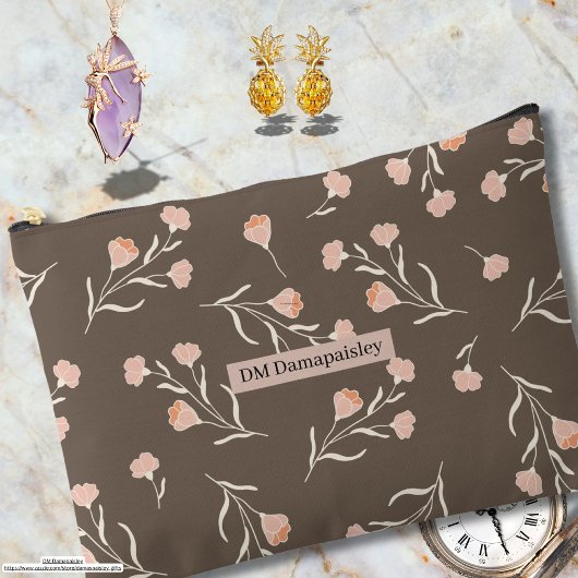 Firmenname Klasse Blütenrosa Kakaobräune Zubehörtasche