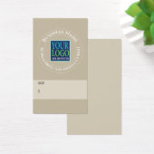 Firmenname, Logo, Anschrift, Größe und Preis (Schreibtisch)
