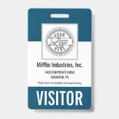 Firmenname & Logo Besucherpass-ID Ausweis (Vorderseite)