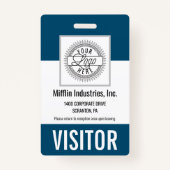 Firmenname & Logo Besucherpass-ID Ausweis (Vorderseite)