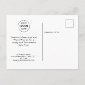 Firmenname Logo & Foto Frohe Weihnachten Postkarte (Rückseite)