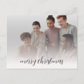 Firmenname Logo & Foto Frohe Weihnachten Postkarte (Vorderseite)