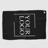 Firmenname Logo hinzufügen Unternehmen Beruflicher Golfhandtuch (Horizontal)