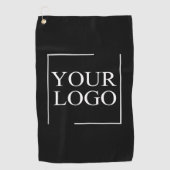 Firmenname Logo hinzufügen Unternehmen Beruflicher Golfhandtuch (Vorderseite)