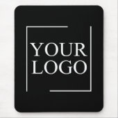 Firmenname Logo hinzufügen Unternehmen Beruflicher Mousepad (Vorne)
