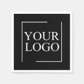 Firmenname Logo hinzufügen Unternehmen Beruflicher Serviette (Vorderseite)