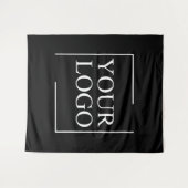 Firmenname Logo hinzufügen Unternehmen Beruflicher Wandteppich (Vorderseite (Horizontal))