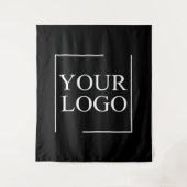 Firmenname Logo hinzufügen Unternehmen Beruflicher Wandteppich (Vorderseite)