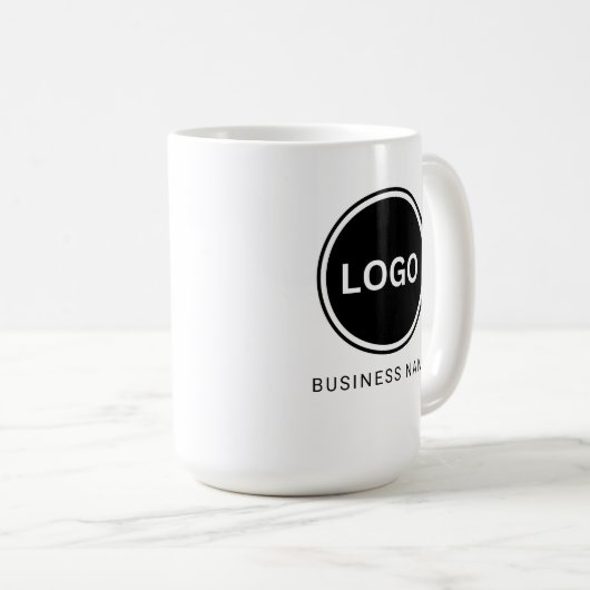 Firmenname Logo Kaffeetasse (VorderseiteRechts)
