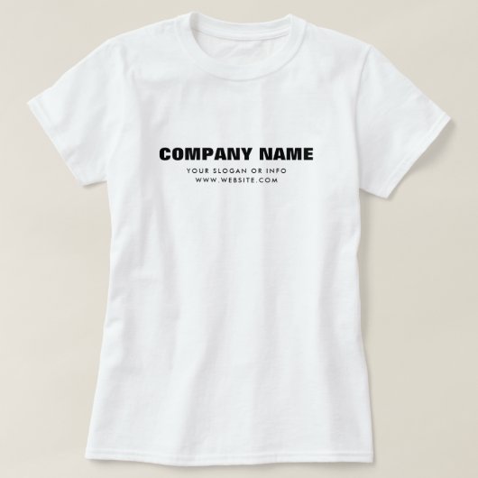 Firmenname Logo | Mitarbeiter im Unternehmen White T-Shirt (Design vorne)