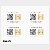 Firmenname Logo qcode Markenfarbe Rechteckiger Aufkleber (Blatt)