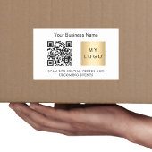 Firmenname Logo qcode Markenfarbe Rechteckiger Aufkleber