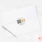 Firmenname Logo qcode Markenfarbe Runder Aufkleber (Umschlag)