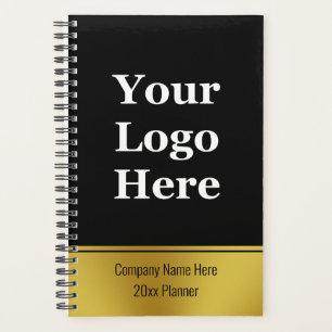 Firmenname Logo Schwarze Gold-Markenbezeichnung 20 Planer