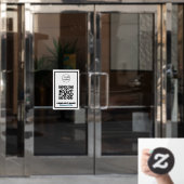 Firmenname, Logo und QR-Code Fensteraufkleber (Büro Tür)