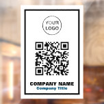 Firmenname, Logo und QR-Code Fensteraufkleber<br><div class="desc">Firmenname,  Logo und QR-Code Fensterheber durch den Visitenkarten-Store.</div>
