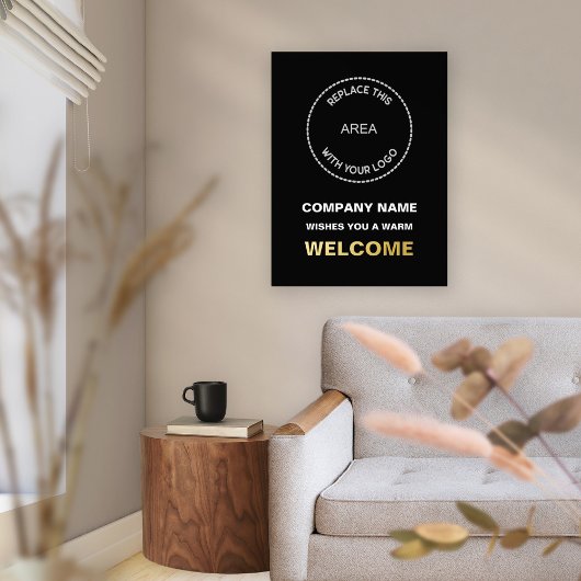 Firmenname Logo Willkommen Black Luury Real Foliendrucke