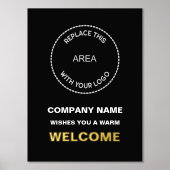 Firmenname Logo Willkommen Black Luury Real Foliendrucke (Vorderseite)