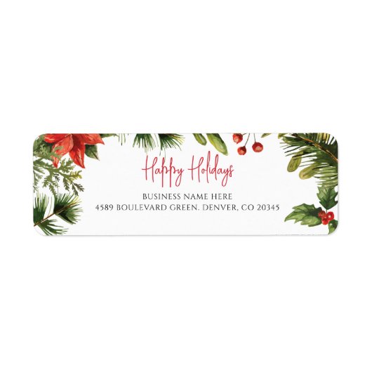 Firmenname Mistletoe Weihnachtsfeierliche Rücksend (Vorne)