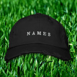 Firmenname Mitarbeiter Bestickte Baseballkappe<br><div class="desc">Einfache Black Hat Custom Company Name Business Mitarbeiter bestickt Baseball Cap</div>