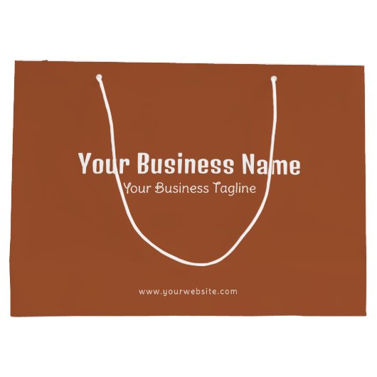 Firmenname Moderner Minimaler Name Siena Braune Vo Große Geschenktüte (Rückseite)