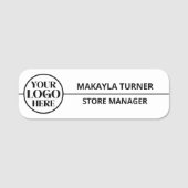 Firmenname Name Mitarbeiter Logo-Tag Namensschild (Vorderseite)