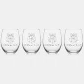 Firmenname Name Website QR-Code Weinglas Ohne Stiel (Vorderseite)