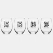 Firmenname Name Website QR-Code Weinglas Ohne Stiel (Hinten)