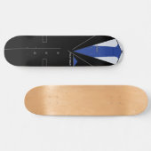 Firmenname Personalisierter Schwarzer Anzug Skateb Skateboard (Horizontal)