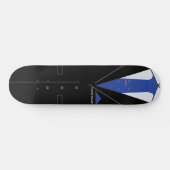 Firmenname Personalisierter Schwarzer Anzug Skateb Skateboard (Horizontal)