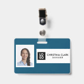 Firmenname Personalisiertes Foto Logo Name des Mit Ausweis (Vorderseite mit Clip)