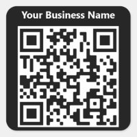 Firmenname plus QR-Code auf einem