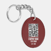 Firmenname, QR-Code Schlüsselanhänger (Vorderseite links)