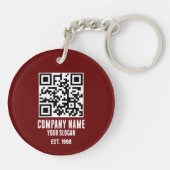 Firmenname, QR-Code Schlüsselanhänger (Rückseite)