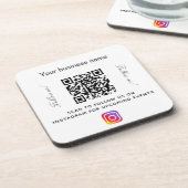 Firmenname qr Markenfarbe Getränkeuntersetzer (Linke Seite)