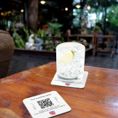 Firmenname qr Markenfarbe Getränkeuntersetzer