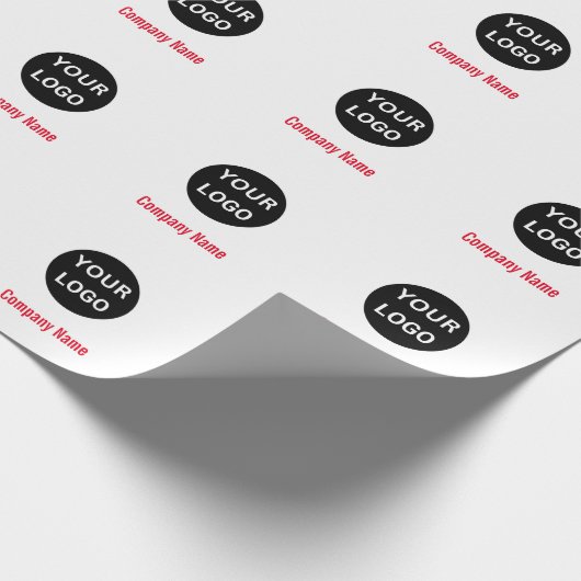 Firmenname: Red and White Geschenkpapier (Ecke)