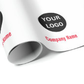 Firmenname: Red and White Geschenkpapier (Rolleneckpunkt)