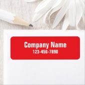 Firmenname Red Phone Number Product Label (Insitu)