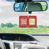 Firmenname rotes Logo qr Code Autolufterfrischer