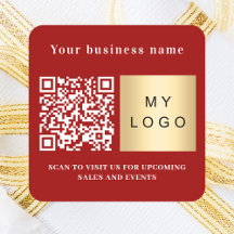 Firmenname rotes Logo qr Code