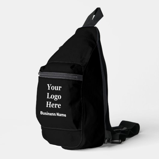 Firmenname Schwarz und Weiß Ihr Logo hier Crossbody Bag (Rechte Ecke)