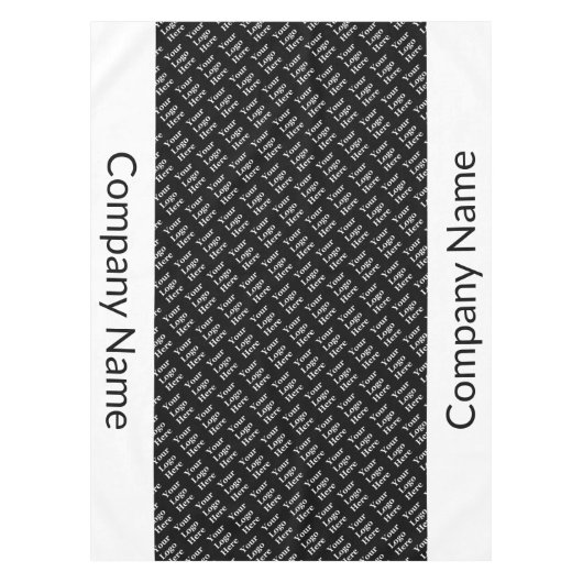 Firmenname: Schwarz-Weiß-Logo Tischdecke (Vorderseite)