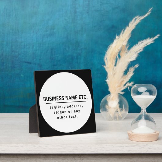 Firmenname & Slogan/anderer Text | Schwarz/Weiß Fotoplatte (InSitu)