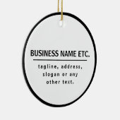 Firmenname & Slogan/anderer Text | Schwarz/Weiß Keramik Ornament (Rechts)