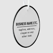 Firmenname & Slogan/anderer Text | Schwarz/Weiß Ornament (Vorderseite)