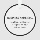 Firmenname & Slogan/anderer Text | Schwarz/Weiß Ornament (Vorderseite)