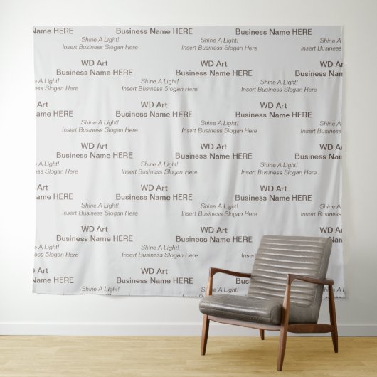 Firmenname, Slogan-Branding-Events, Messe Wandteppich (Beispiel (Horizontal))